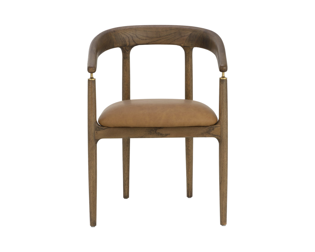 Sunpan Valmont Dining Armchair - Milliken Cognac