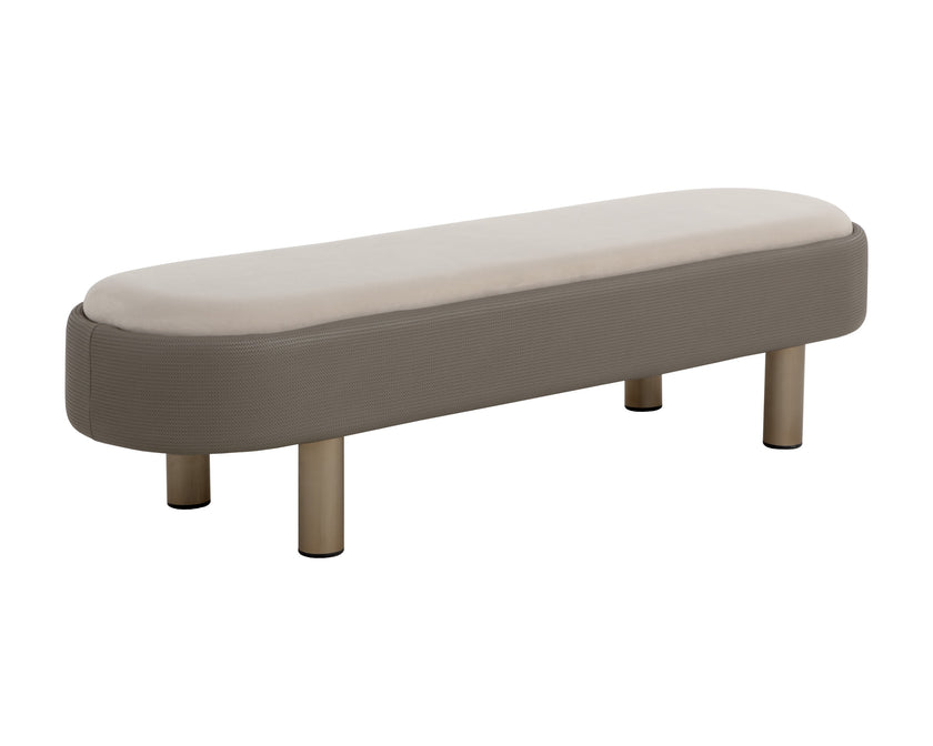 Sunpan Odella Bench - Meg Taupe / Porcini Taupe