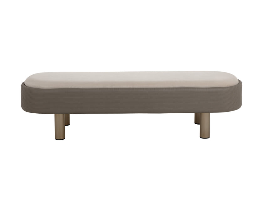 Sunpan Odella Bench - Meg Taupe / Porcini Taupe