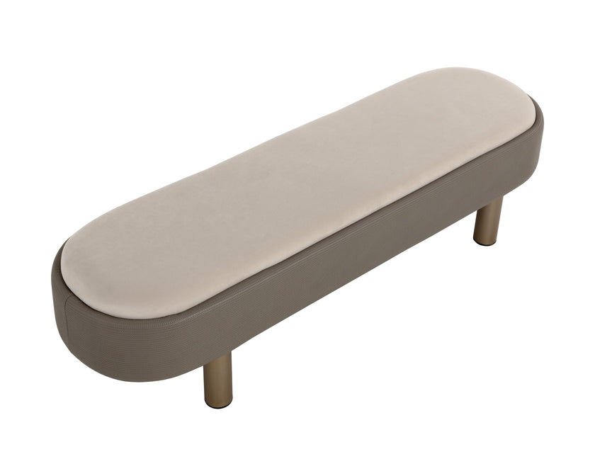 Sunpan Odella Bench - Meg Taupe / Porcini Taupe