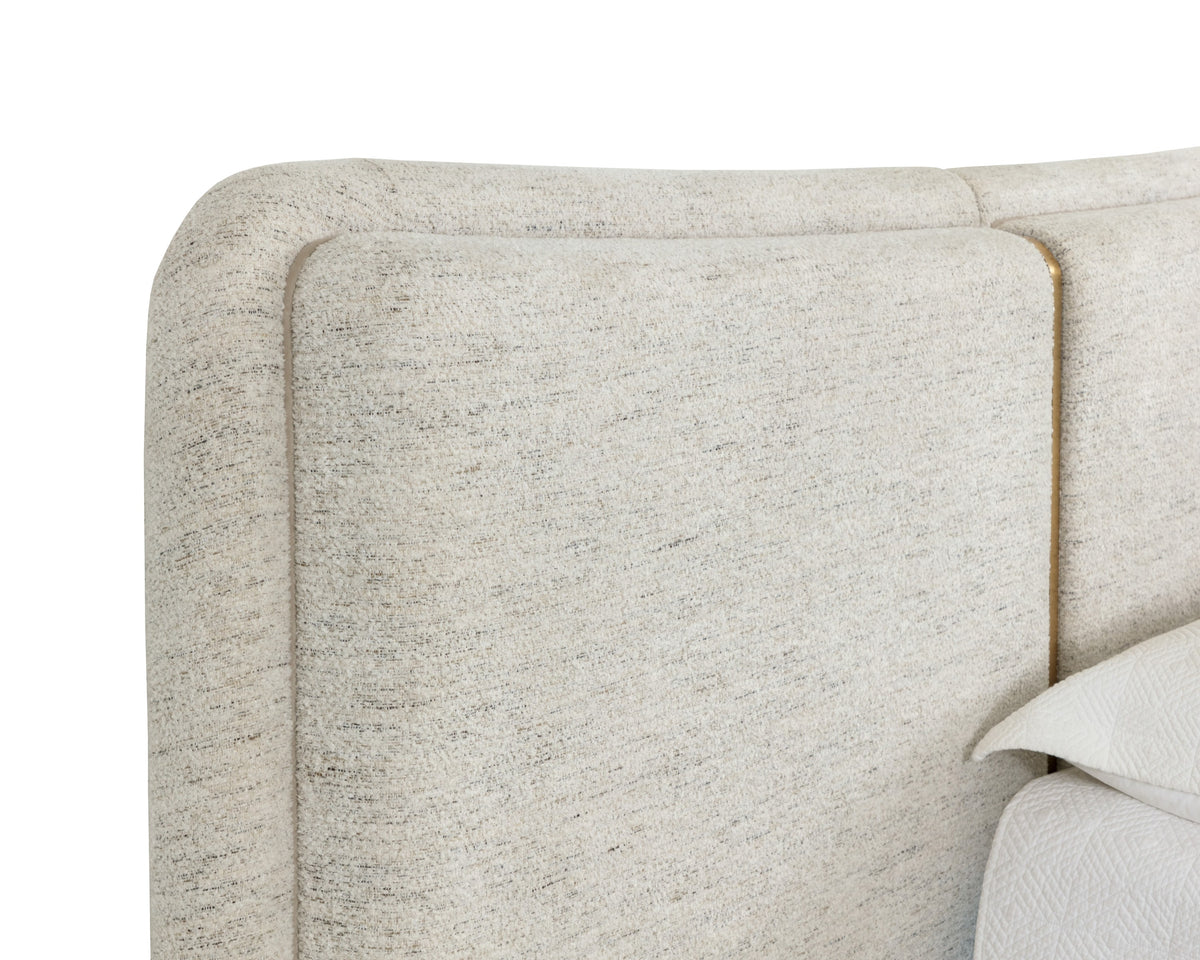 Sunpan Clarimond Bed - King - Hailey Moon / Meg Taupe