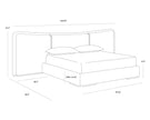 Sunpan Clarimond Bed - King - Hailey Moon / Meg Taupe