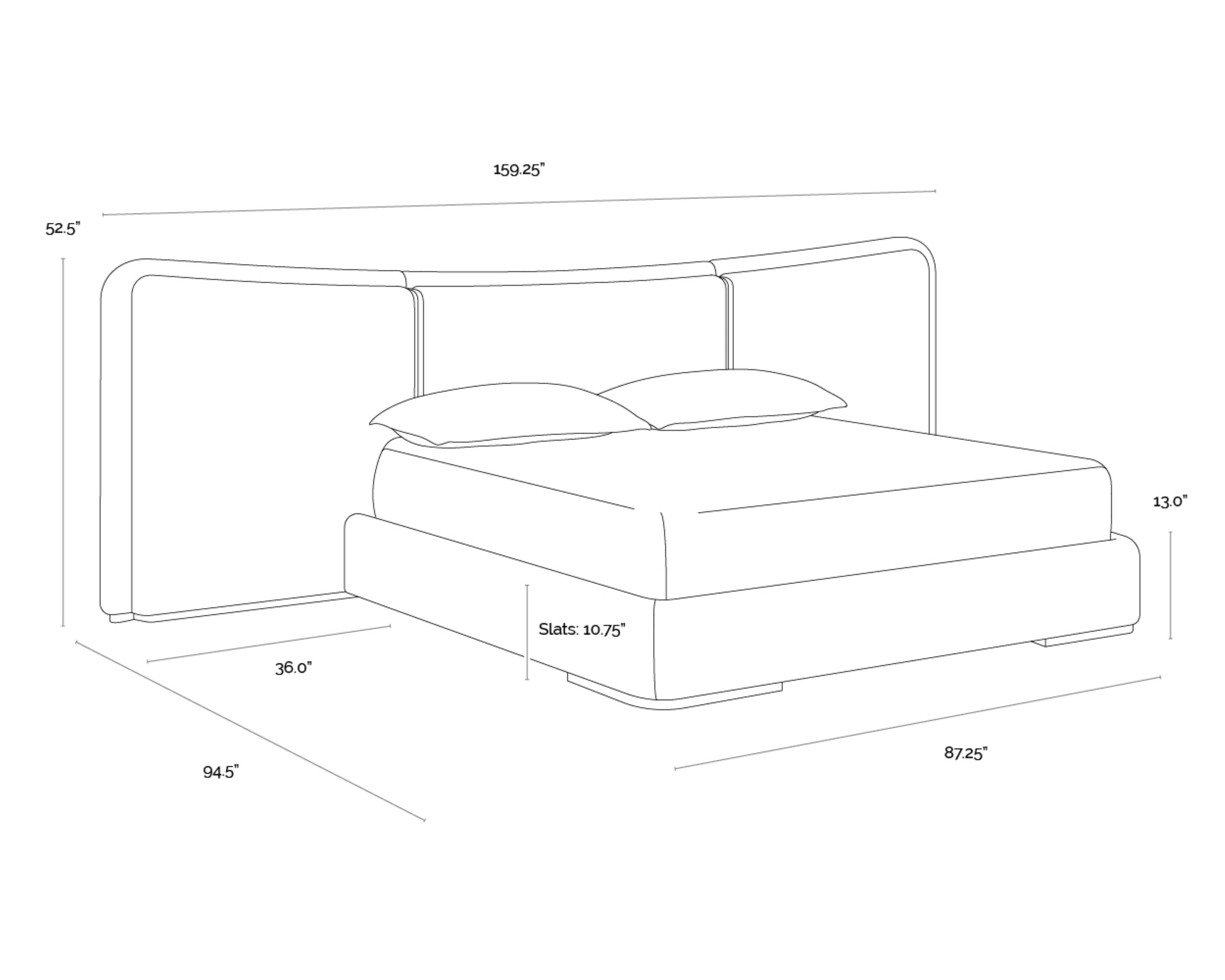 Sunpan Clarimond Bed - King - Hailey Moon / Meg Taupe