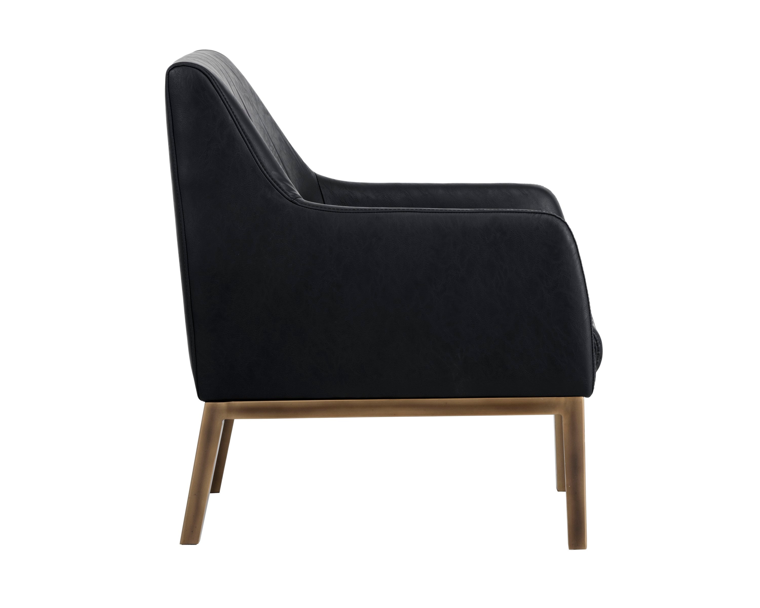 Sunpan Wolfe Lounge Chair - Bravo Black