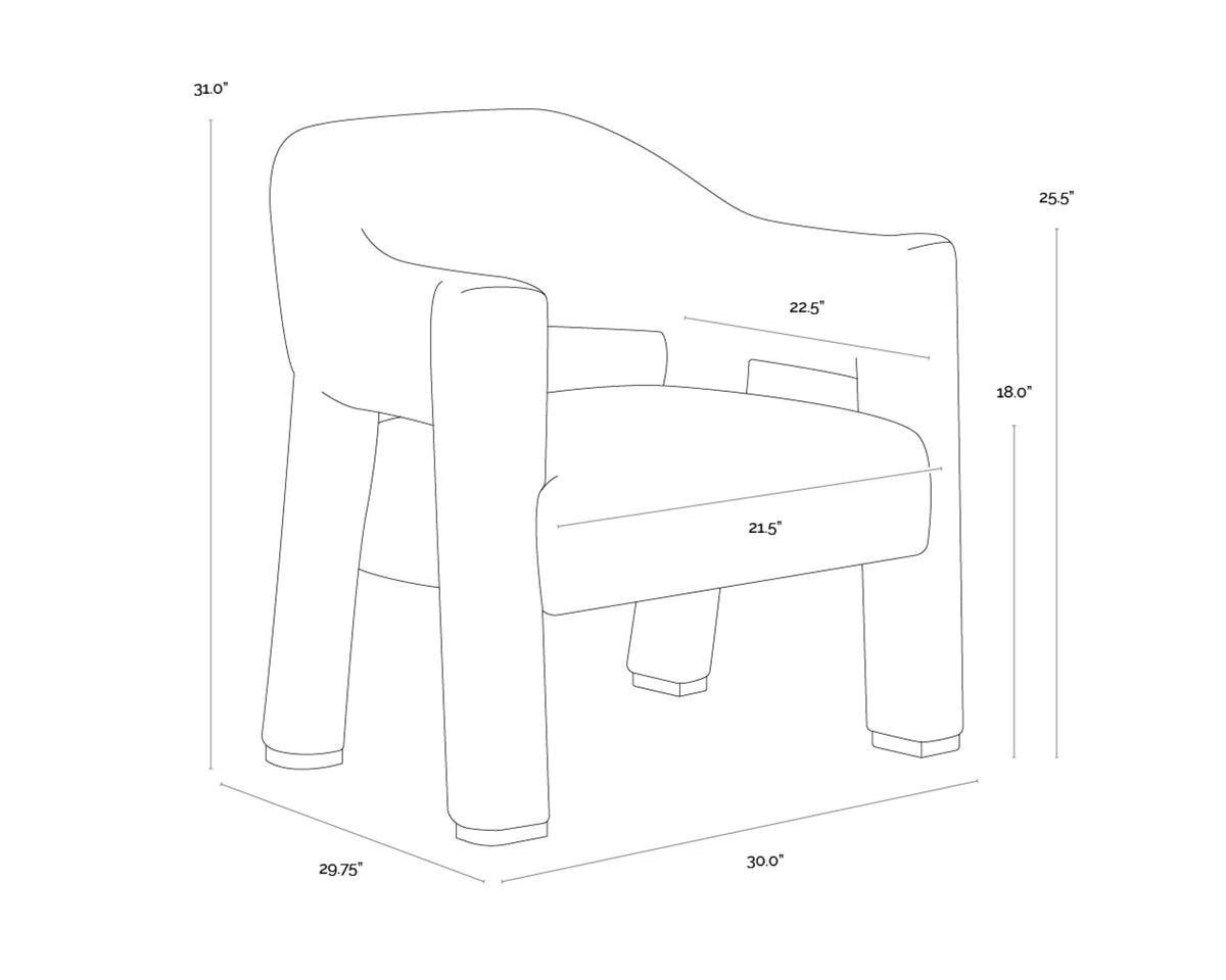 Sunpan Prisca Lounge Chair - Noah Meadow