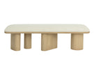 Sunpan Hiro Bench - Light Oak - Geralt Linen
