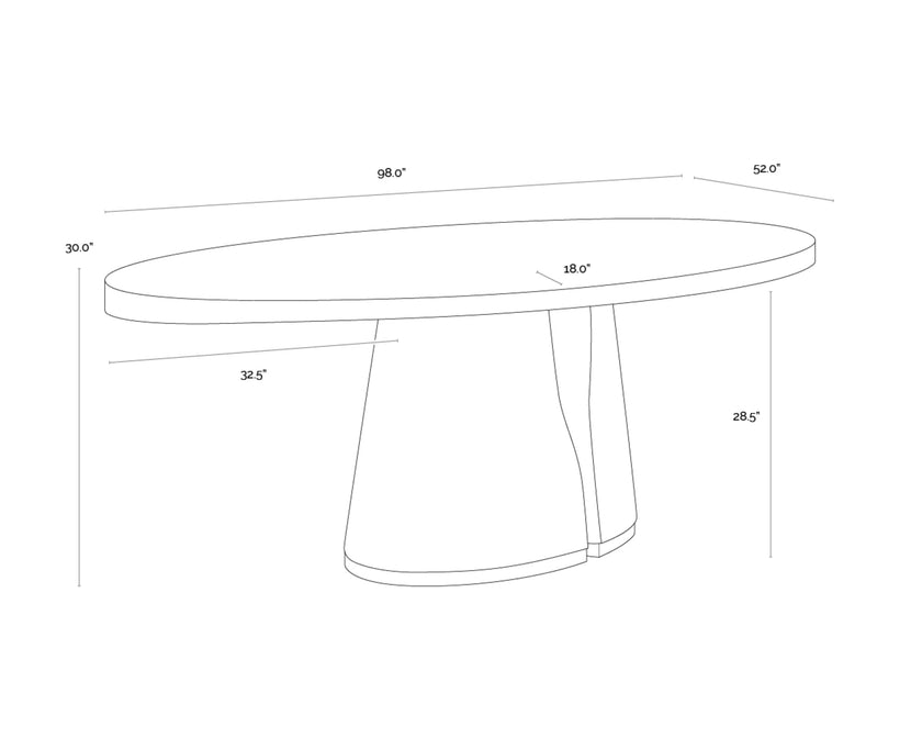 Sunpan Tasmin Dining Table - 98