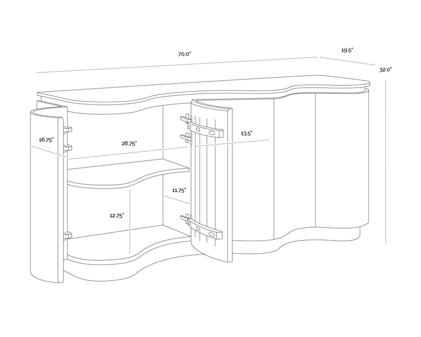 Sunpan Fable Sideboard
