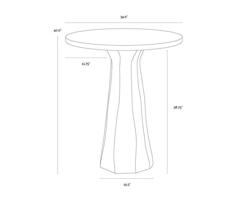 Sunpan Kliff Bar Table