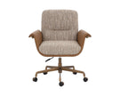 Sunpan Lomax Office Chair - Holden Dusty Greige / Milliken Cognac