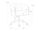 Sunpan Olma Office Chair - Meg Taupe / Santa Cruz Oatmeal