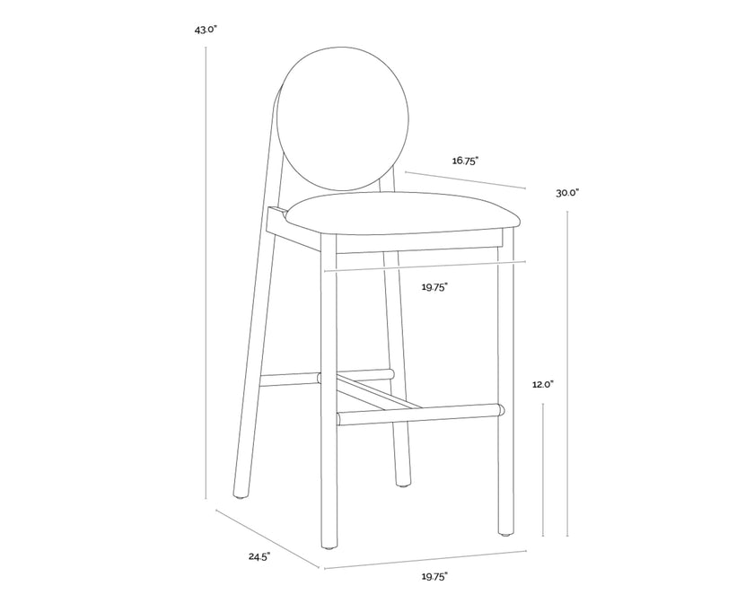Sunpan Orabell Barstool