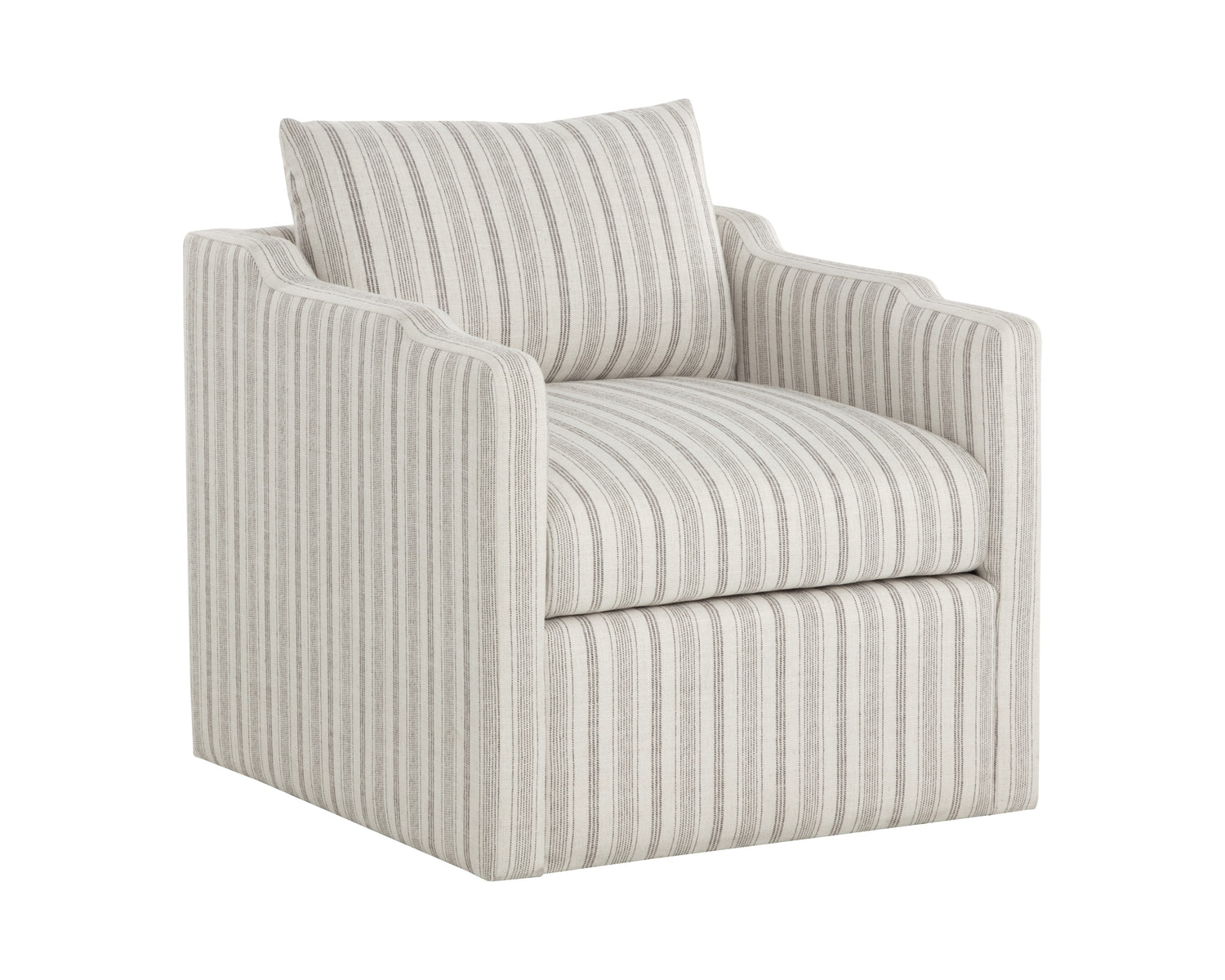 Sunpan Roosevelt Swivel Lounge Chair - Gifford Script