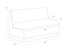 Sunpan Donatella Banquette - Zenith Alabaster
