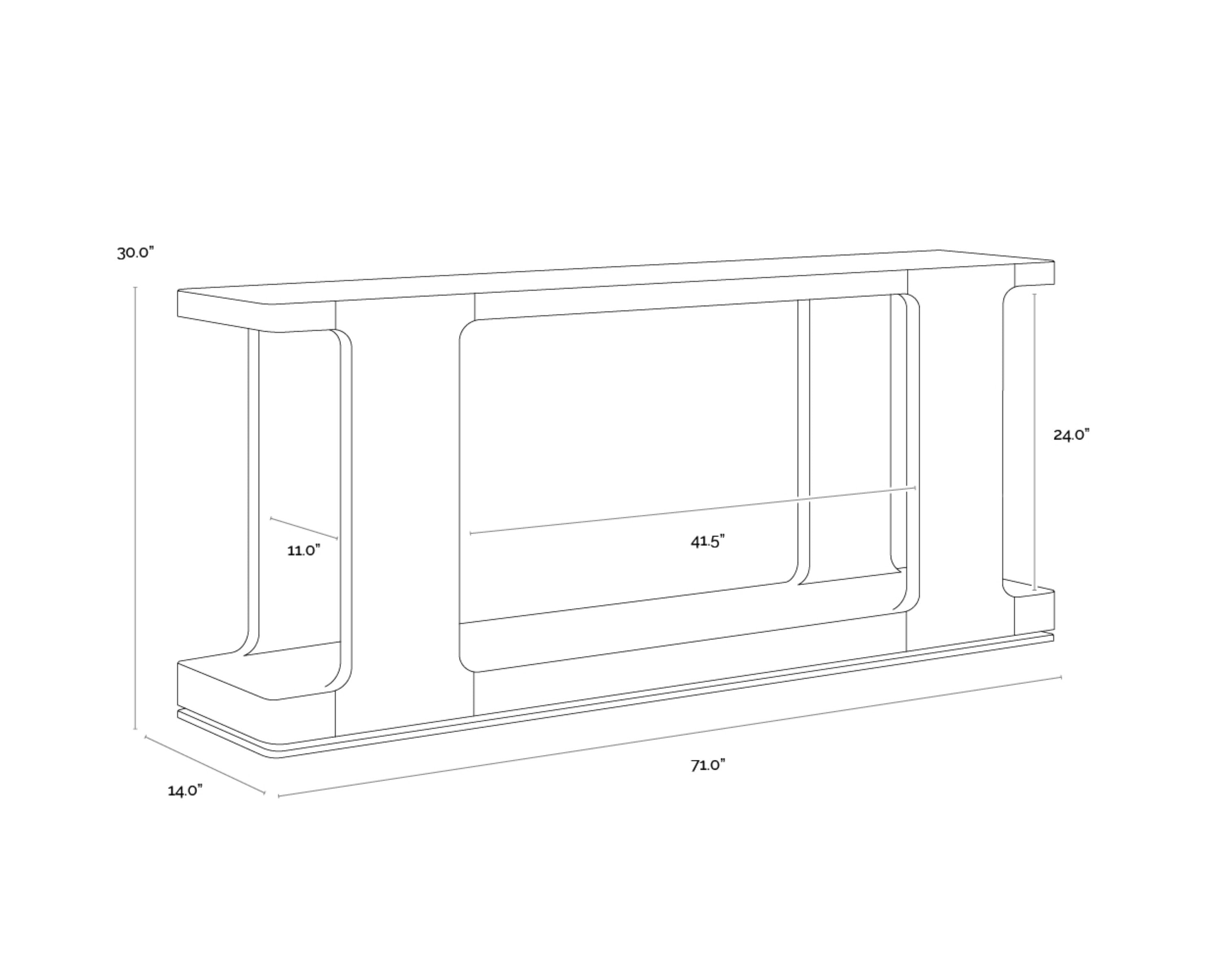 Sunpan Hercules Console Table