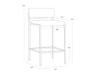 Sunpan Mori Counter Stool - Abbington Black