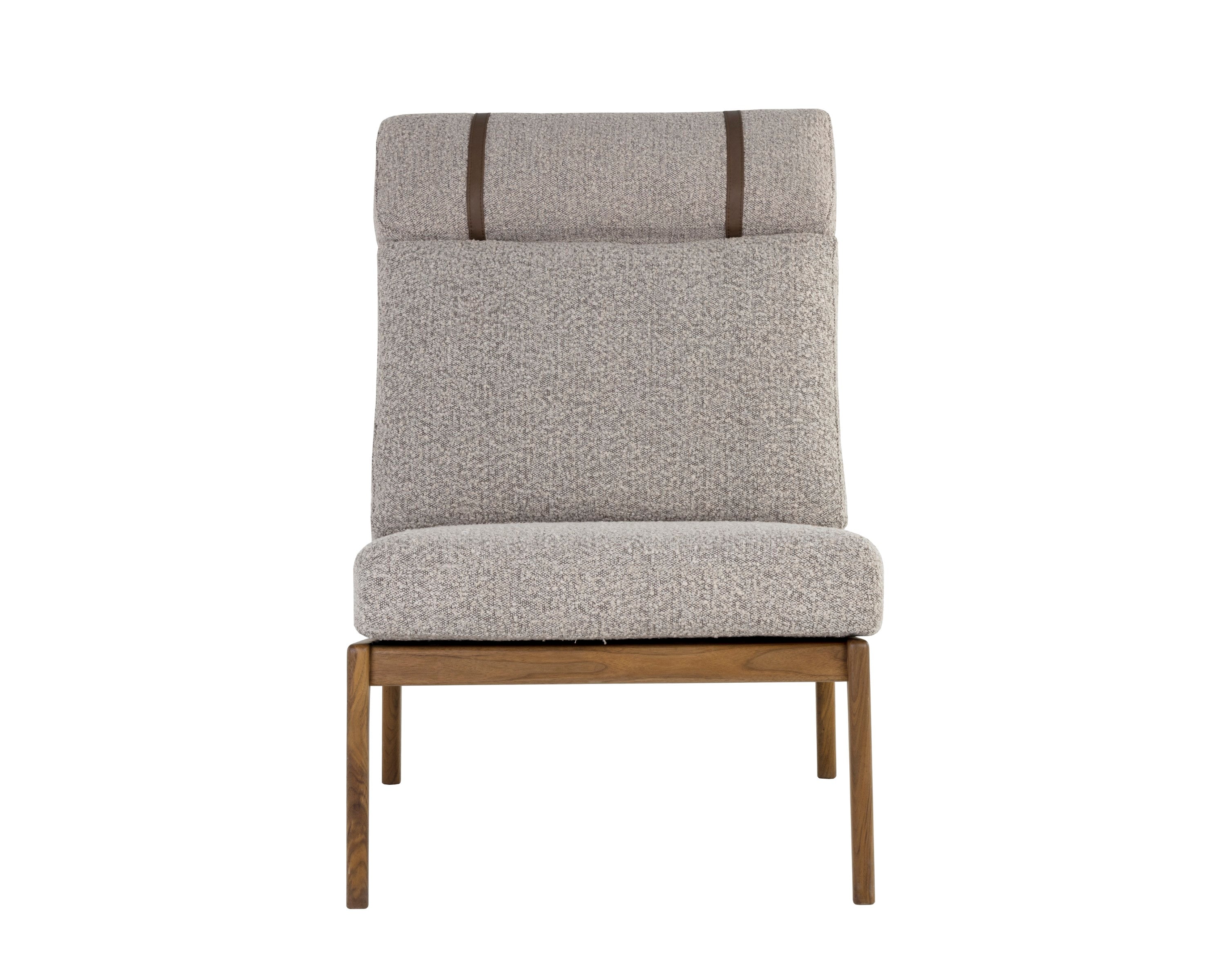 Sunpan Elanor Lounge Chair - Walnut - Copenhagen Cappuccino