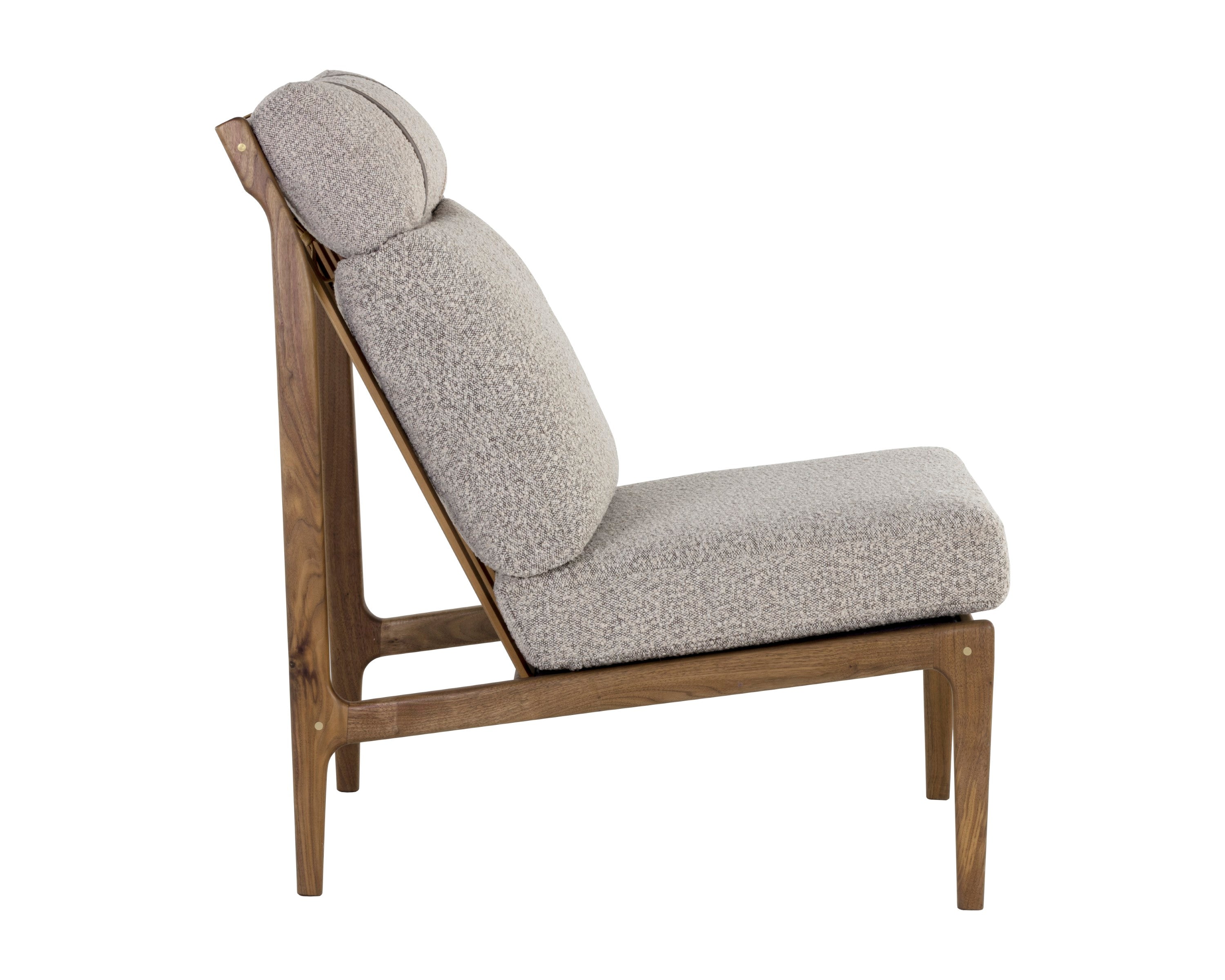 Sunpan Elanor Lounge Chair - Walnut - Copenhagen Cappuccino