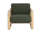 Sunpan Nubo Lounge Chair - Noah Meadow / Ludlow Dark Olive Leather