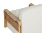 Sunpan Otso Swivel Lounge Chair - Geralt Linen / Nubuck Tan Leather