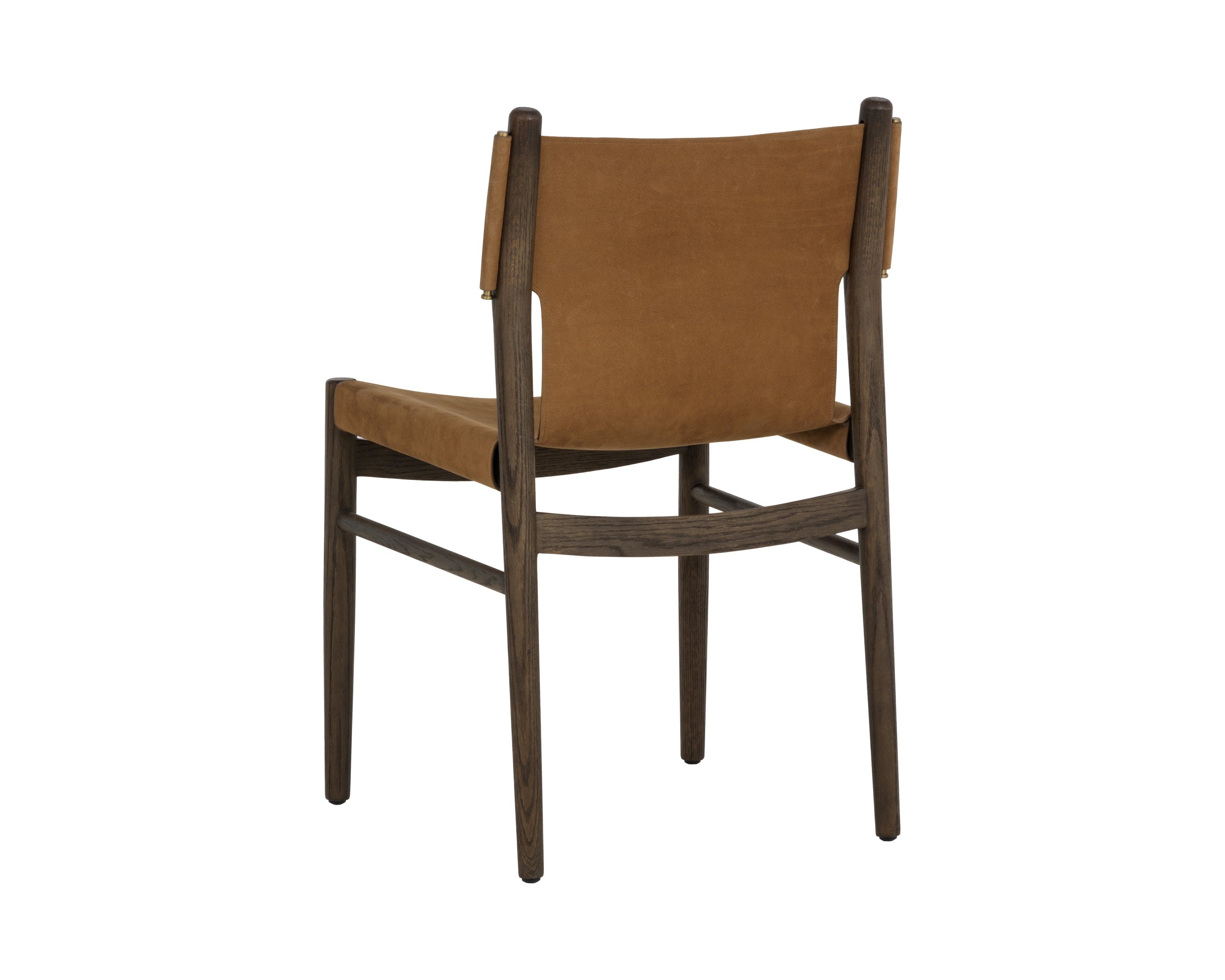 Sunpan Argus Dining Side Chair - Nubuck Caramel Leather