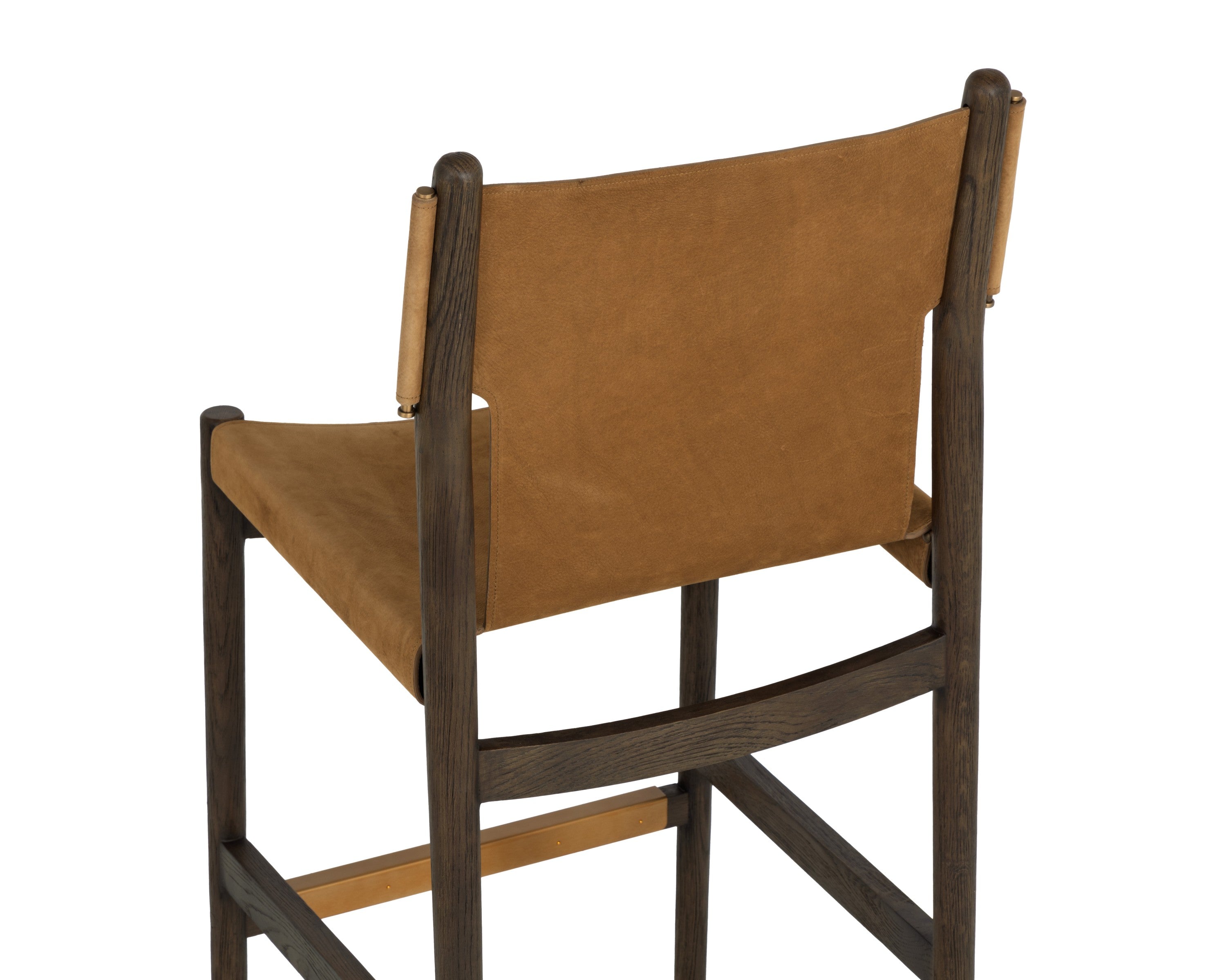 Sunpan Argus Barstool - Nubuck Caramel Leather