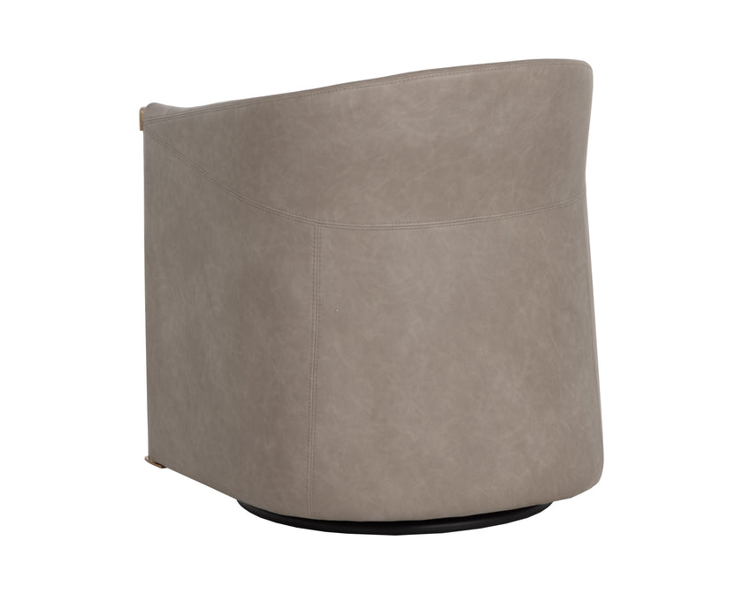 Sunpan Leontine Swivel Lounge Chair - Meg Taupe / Ivanhoe Mineral