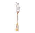 Christofle Jardin d'Eden Silver Plated Gold Accents Dinner Fork - Rose Gold And Gold Two Golds
