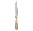Christofle Jardin d'Eden Silver Plated Gold Accents Dinner Knife - Rose Gold And Gold Two Golds