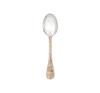 Christofle Jardin d'Eden Silver Plated Gold Accents Dessert Spoon - Rose Gold And Gold Two Golds