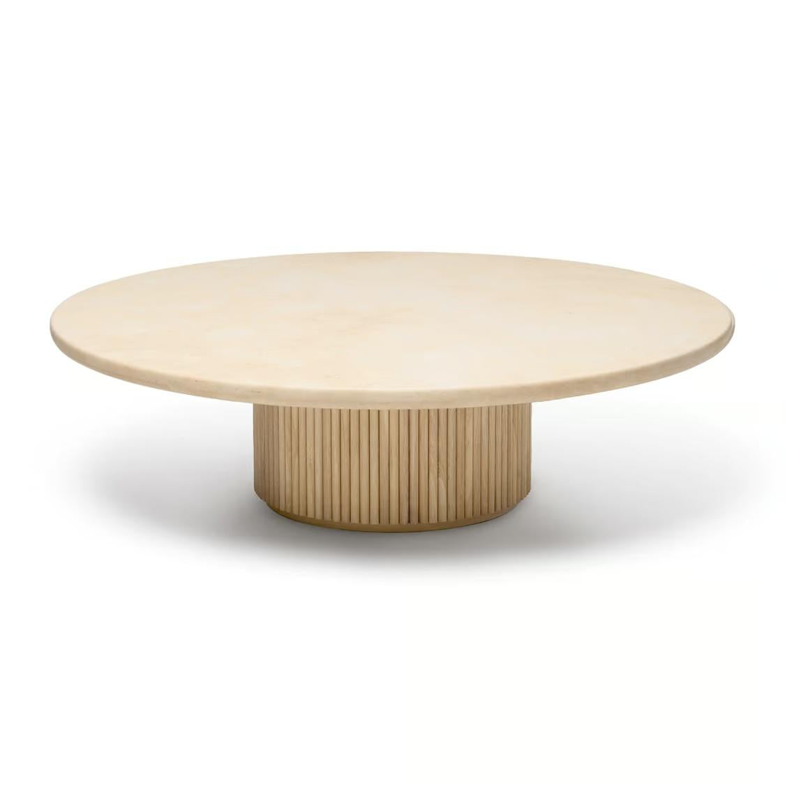 Interlude Laurel Round Cocktail Table Large