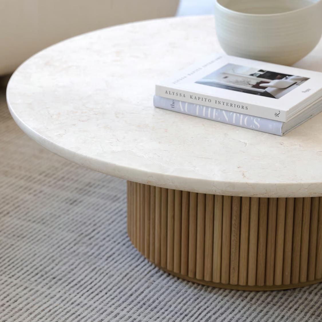 Interlude Laurel Round Cocktail Table Large