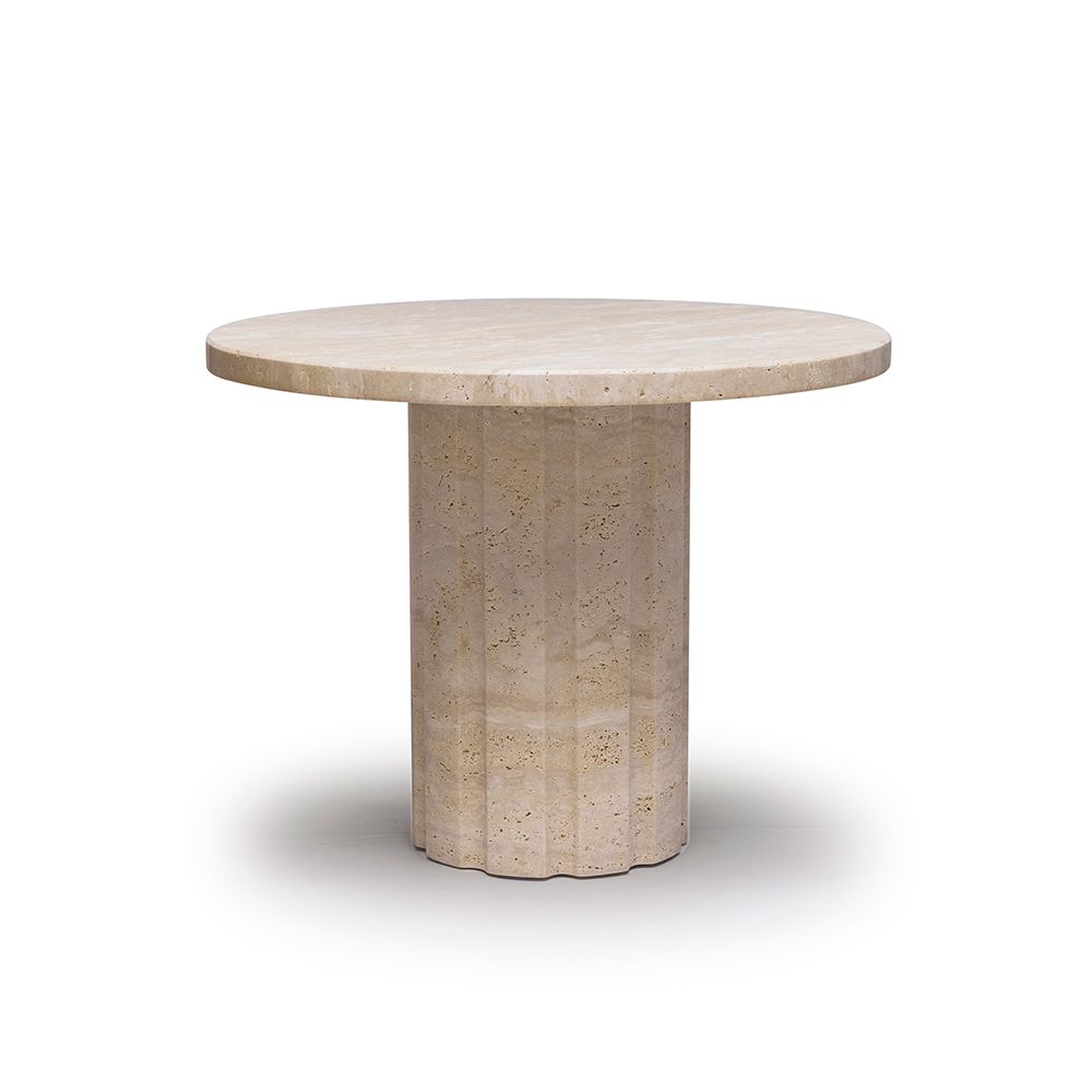 Interlude Home Amerigo Side Table - Travertine