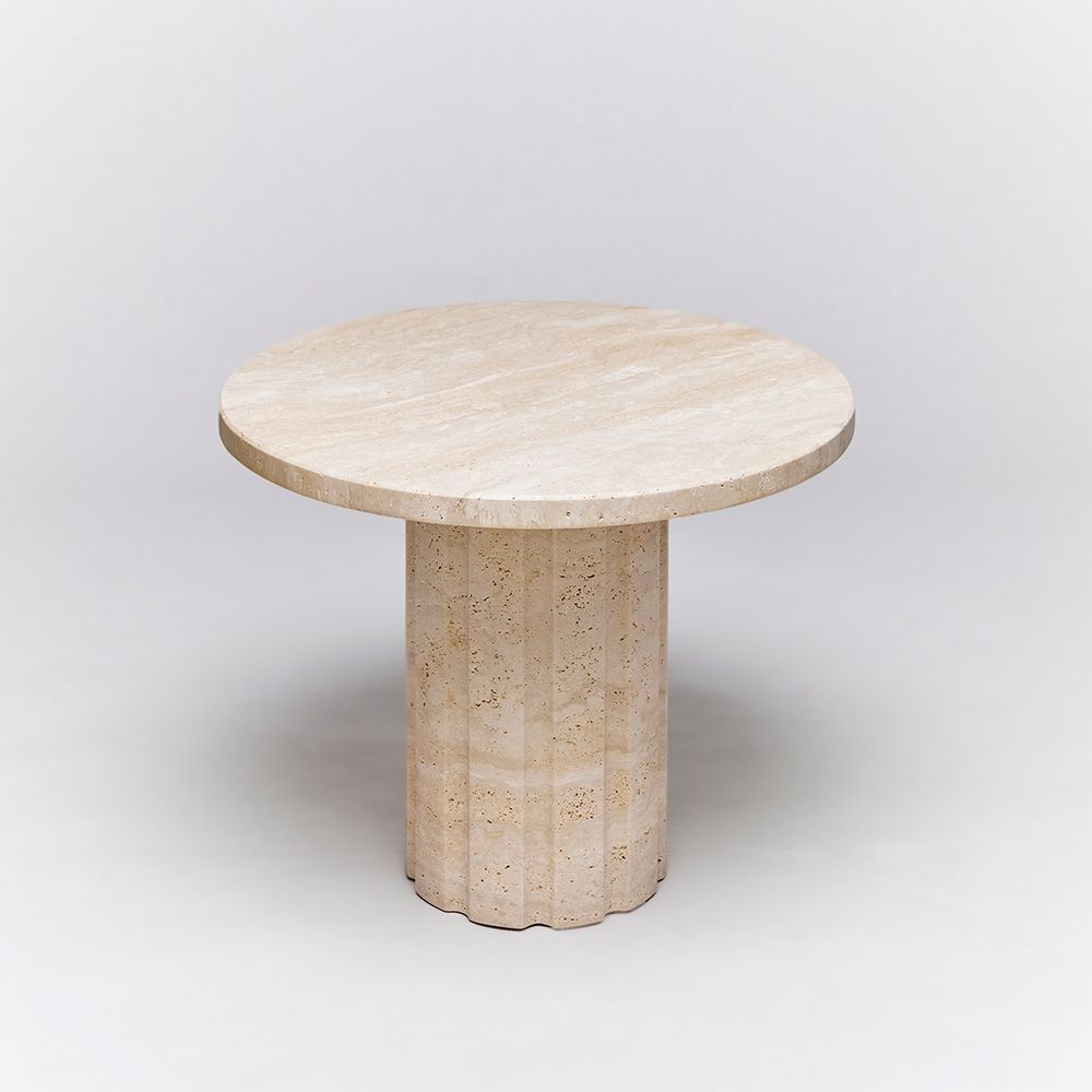 Interlude Home Amerigo Side Table - Travertine