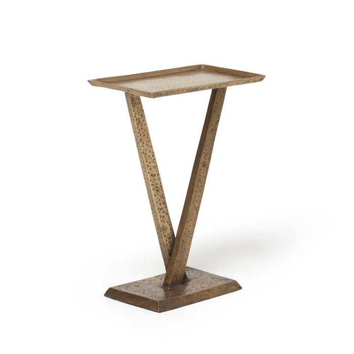 Interlude Wilton Accent Table Antique Brass