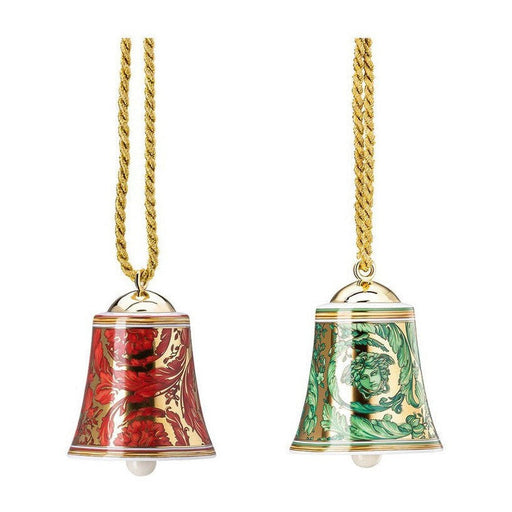 Versace Medusa Garland Red & Green Bells - Set of 2