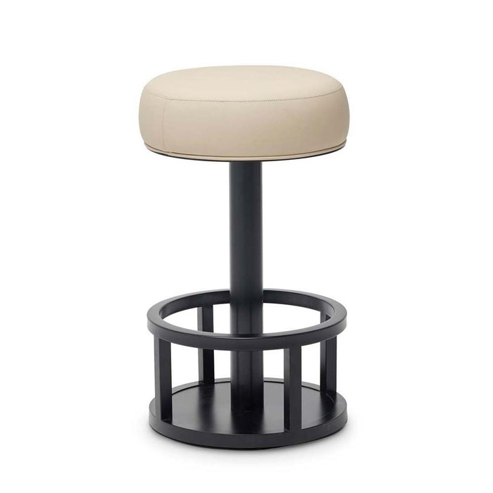 Interlude Drake Counter Stool Black Cream Latte