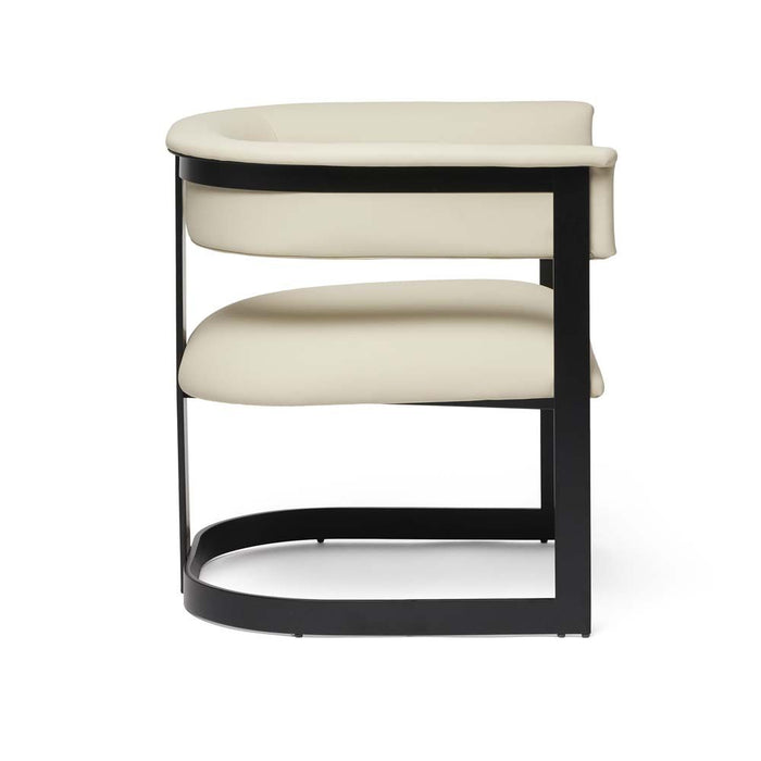 Interlude Darcy II Lounge Chair Cream Black