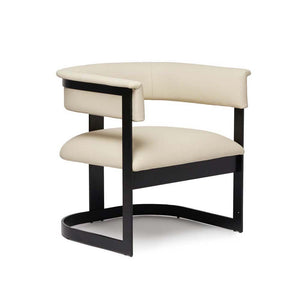 Interlude Darcy II Lounge Chair Cream Black