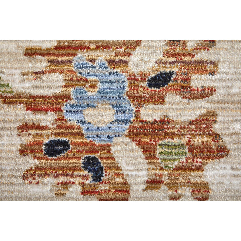 Feizy Melrose 39P1F Transitional Floral & Botanical Rug in Ivory/Red/Blue