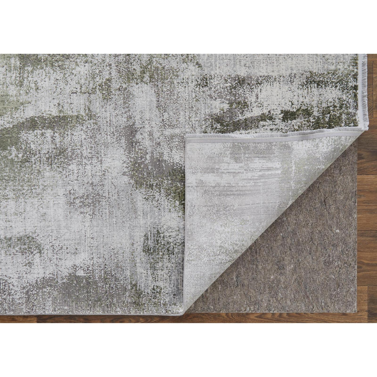Feizy Cadiz 39N5F Modern Ikat Rug in Gray/Green/Silver