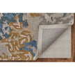 Feizy Everley 8645F Modern Abstract in Gray/Blue/Gold