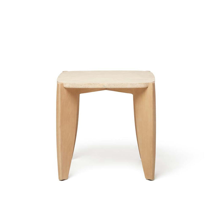 Interlude Rocco Side Table Travertine