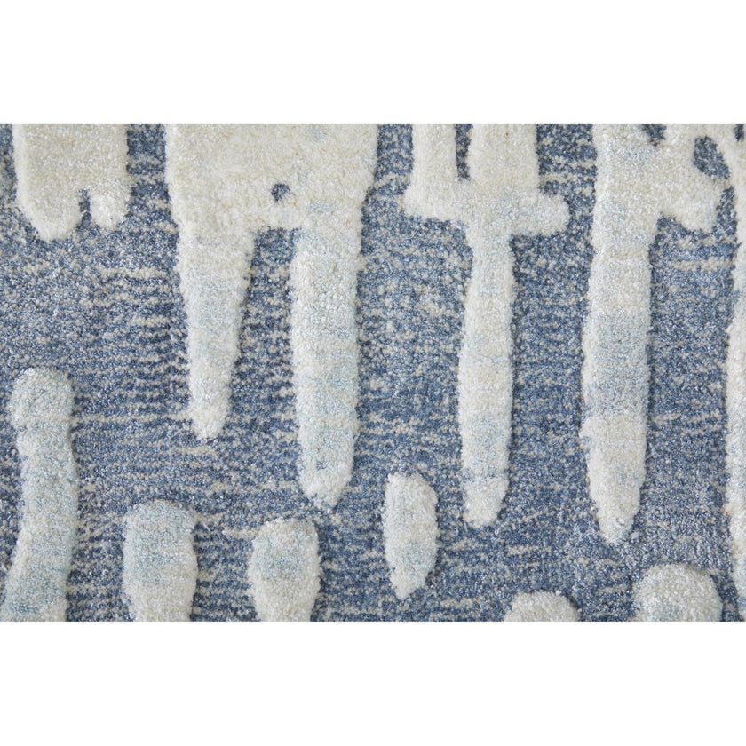 Feizy Braden 8A49F Modern Abstract Rug in Blue/Ivory