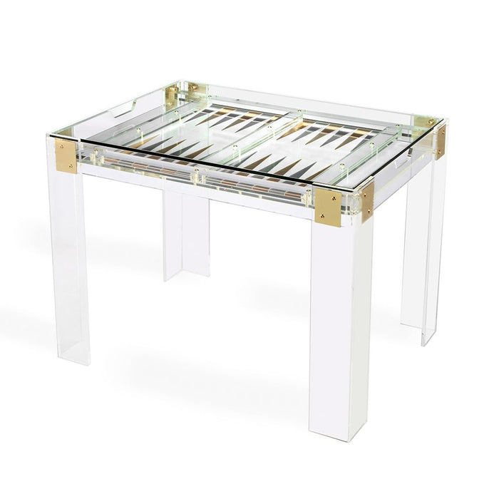 Interlude Pierre Acrylic Backgammon Table