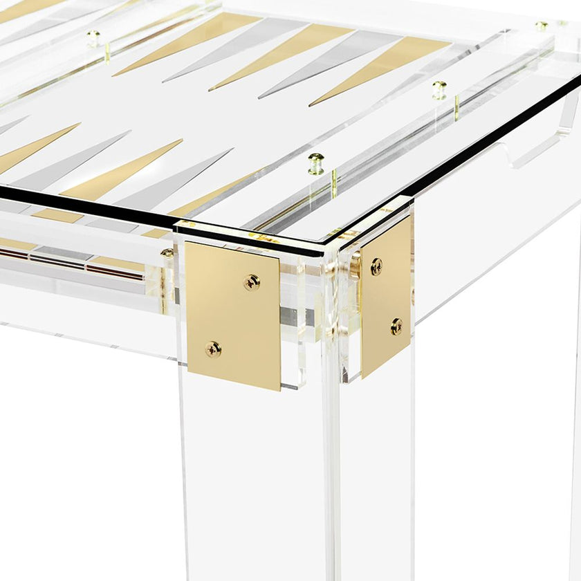 Interlude Pierre Acrylic Backgammon Table