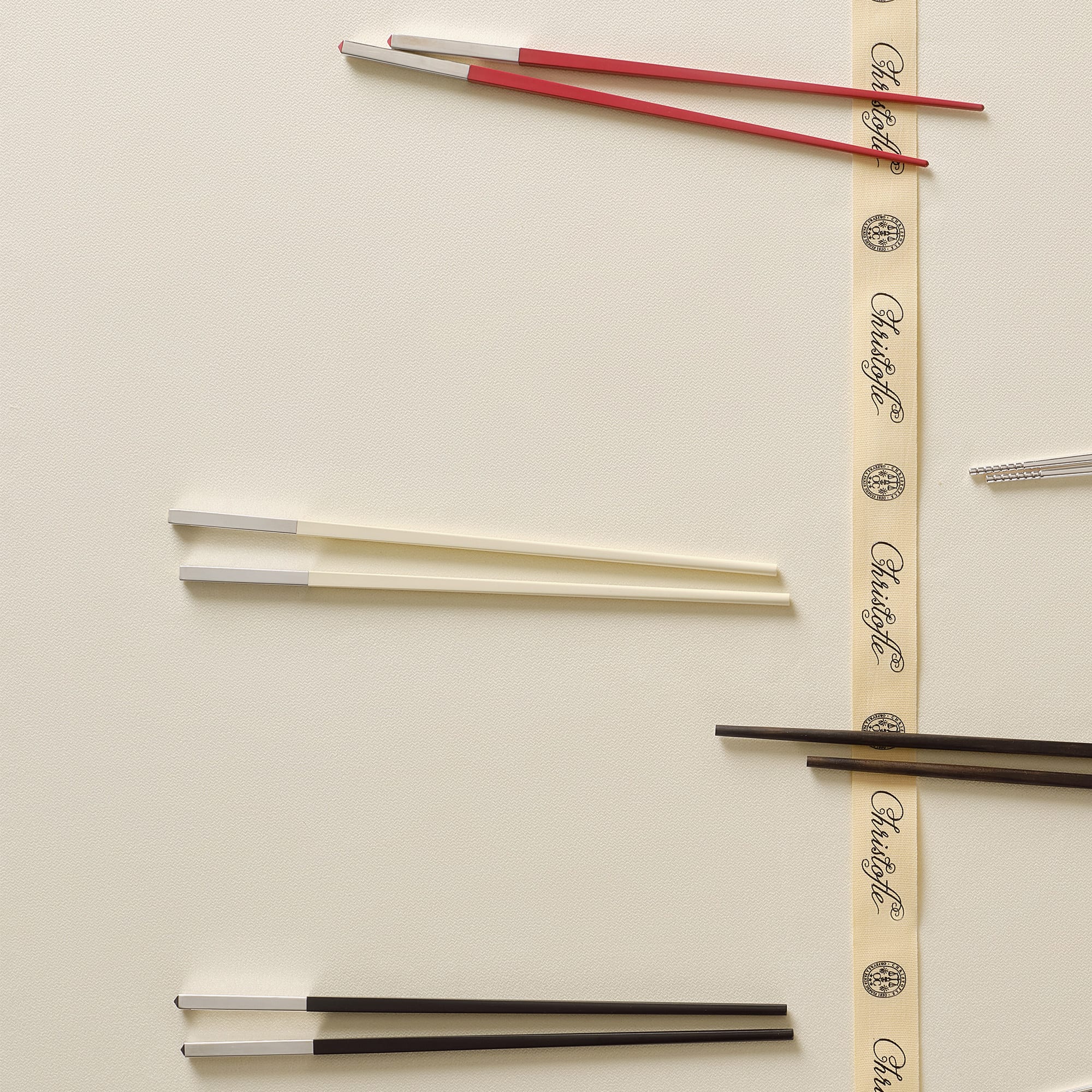 Christofle Uni Silver Plated Japanese Chopsticks - Set of 2