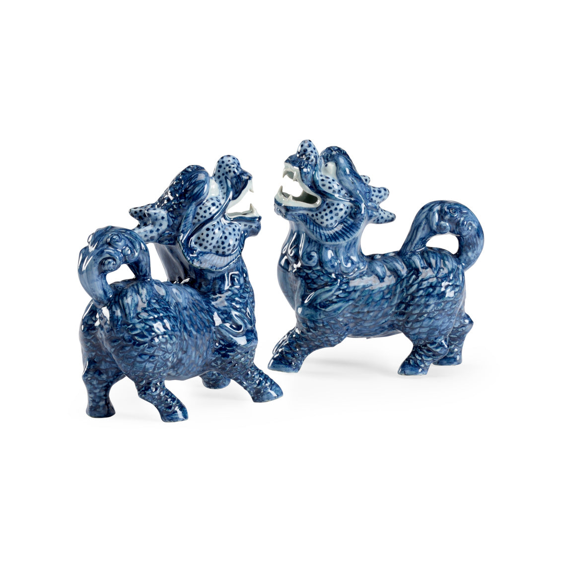 Chelsea House Blue Foo Dogs, Pair