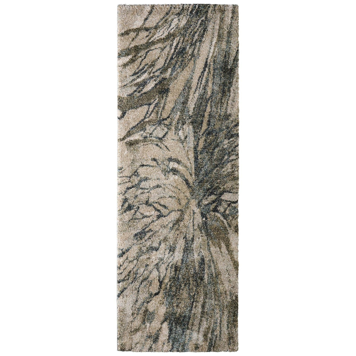 Feizy Skyview 39Q8F Modern Abstract Rug in Gray/Green/Ivory