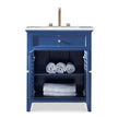 Ambella Louvered Medium Sink Chest - Cadet Blue